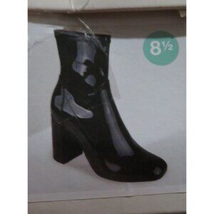 BOGO A New Day Penelope Black Patent Vegan Leather Memory Foam Zip ankle boots